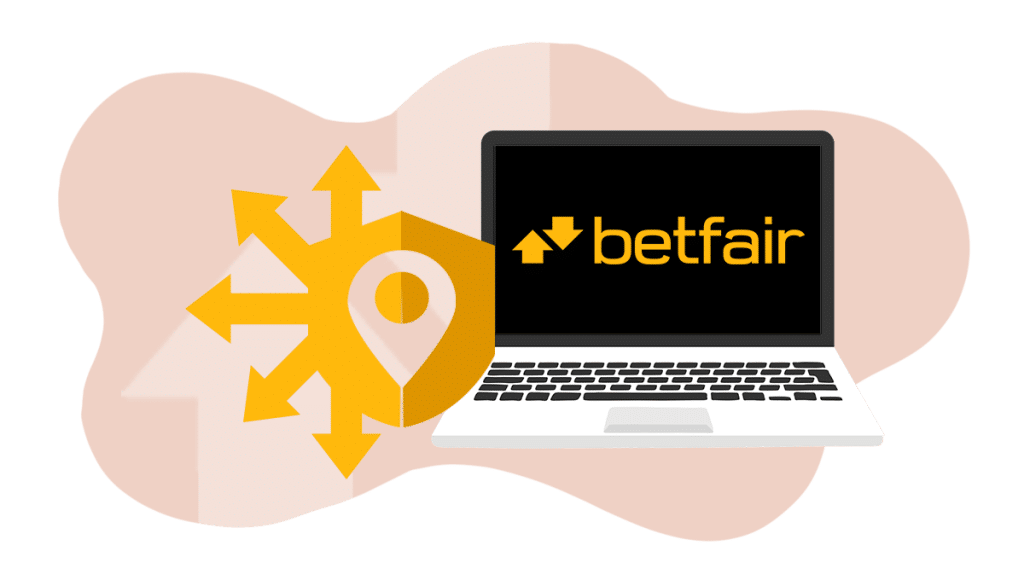 Betfair logo on laptop illustration