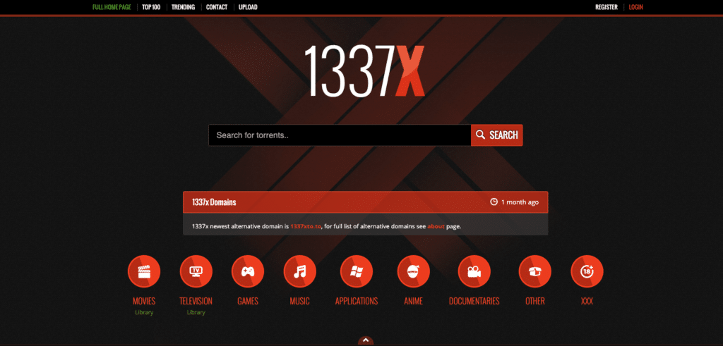 1337x torrent RARBG-alternativ