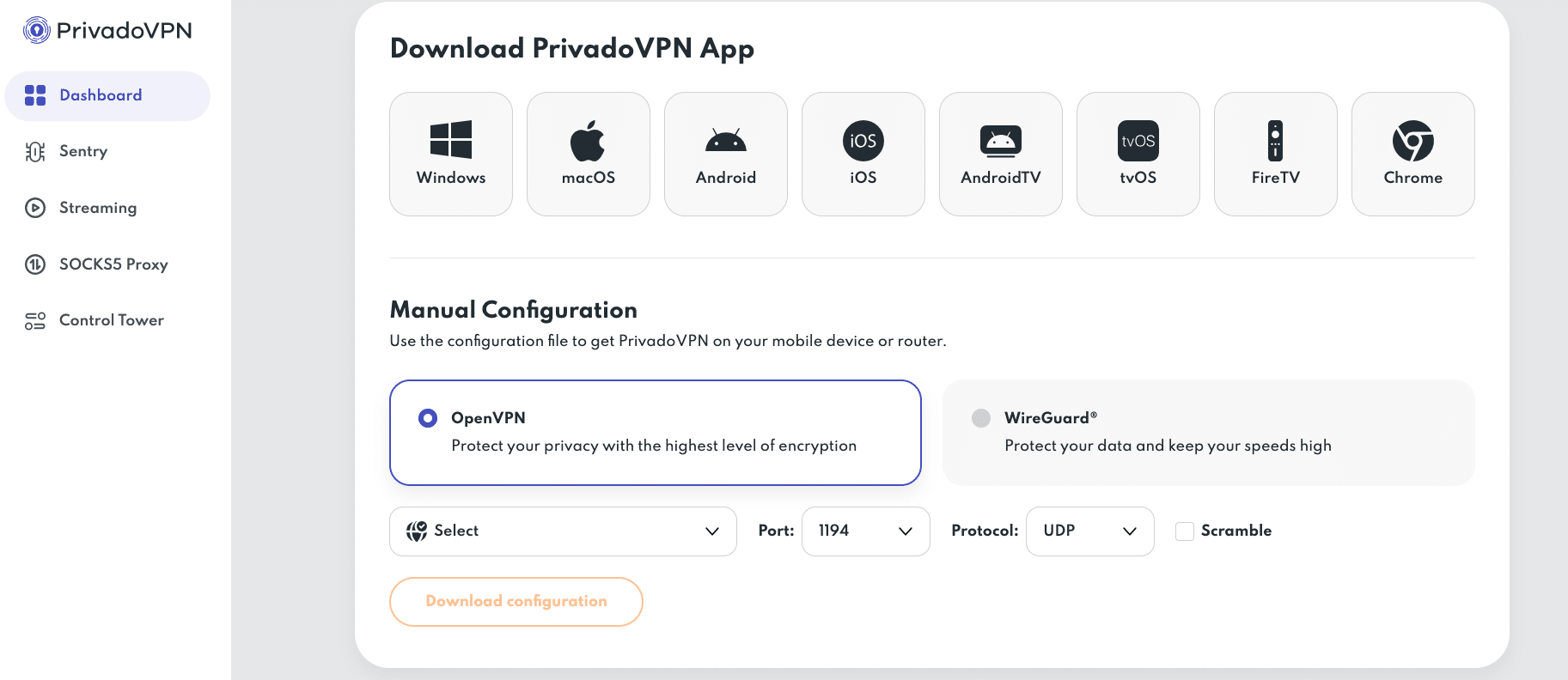 privadovpn app