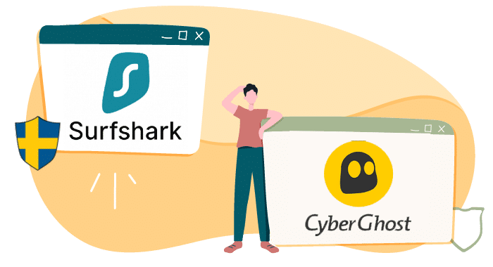 Surfshark vs CyberGhost (2025): Vilken VPN är bäst?