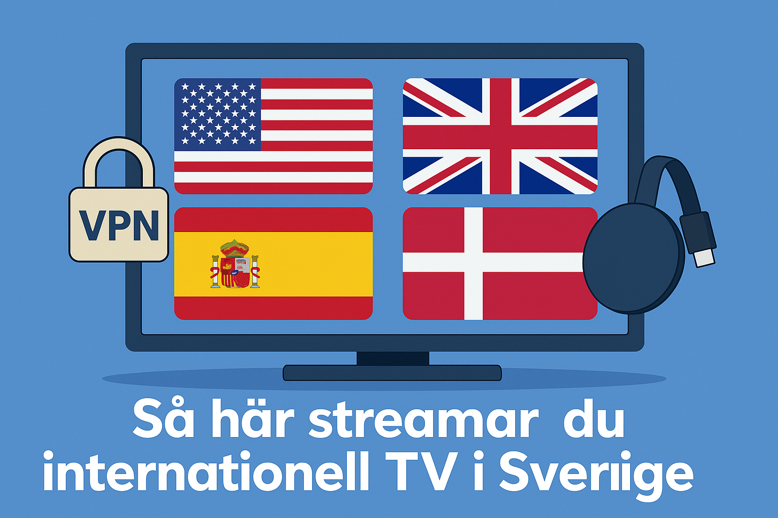 Så här streamar du internationell TV i Sverige – Komplett guide 2025