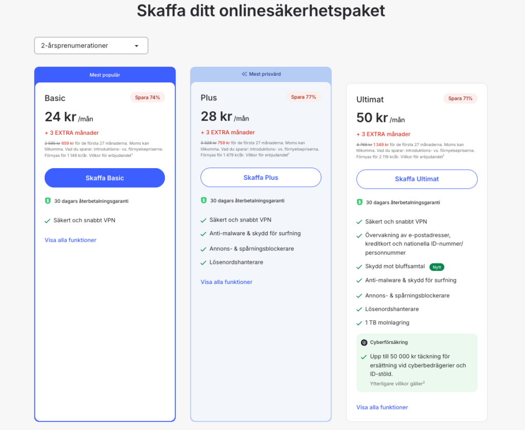 nordvpn pris
